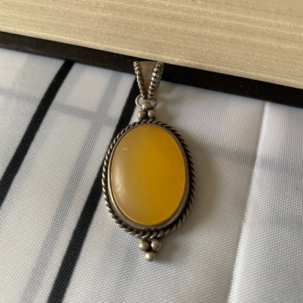 Sterling Silver Mystery Stone Pendant